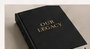 Black hardcover photo book with gold title lettering